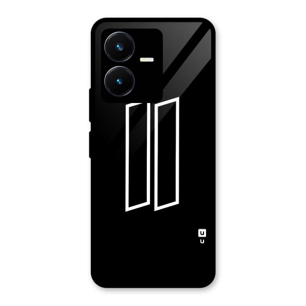 Minimal Slant Rectangles Glass Back Case for Vivo Y22