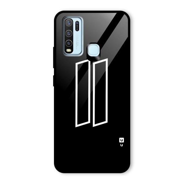 Minimal Slant Rectangles Glass Back Case for Vivo Y30