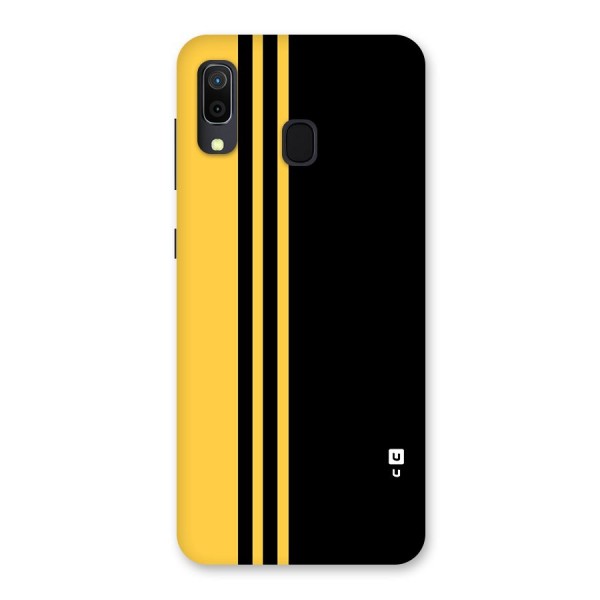 Minimal Yellow and Black Design Back Case for Galaxy A20