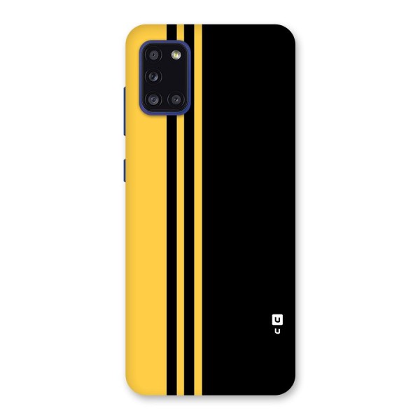 Minimal Yellow and Black Design Back Case for Galaxy A31