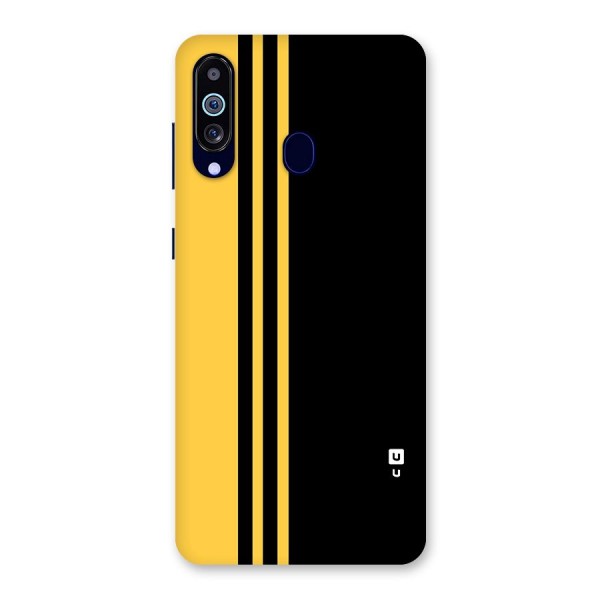 Minimal Yellow and Black Design Back Case for Galaxy A60