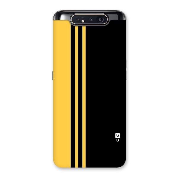 Minimal Yellow and Black Design Back Case for Galaxy A80