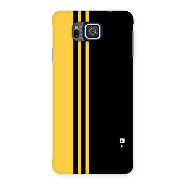 Minimal Yellow and Black Design Back Case for Galaxy Alpha