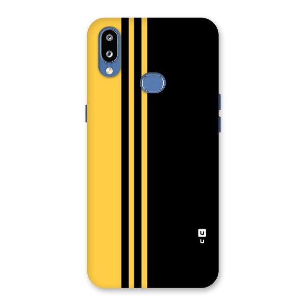 Minimal Yellow and Black Design Back Case for Galaxy M01s