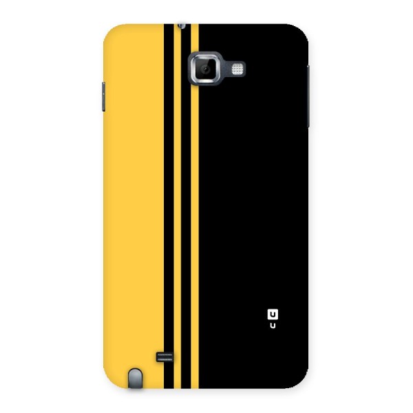 Minimal Yellow and Black Design Back Case for Galaxy Note