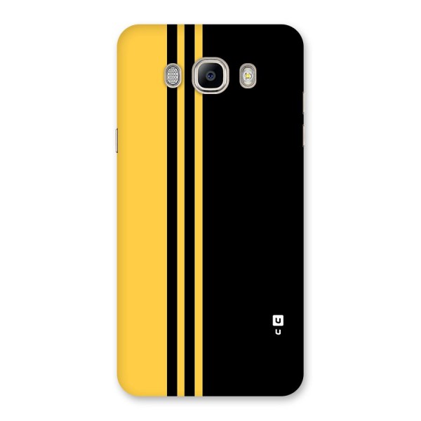 Minimal Yellow and Black Design Back Case for Galaxy On8