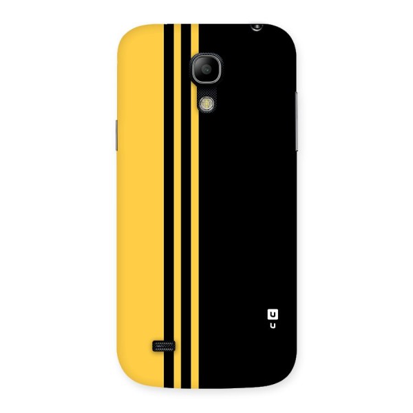 Minimal Yellow and Black Design Back Case for Galaxy S4 Mini