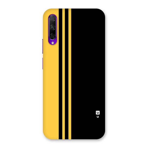 Minimal Yellow and Black Design Back Case for Honor 9X Pro