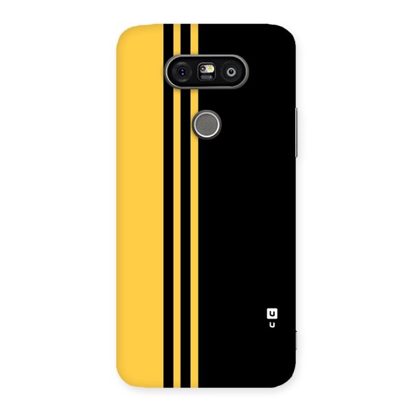 Minimal Yellow and Black Design Back Case for LG G5