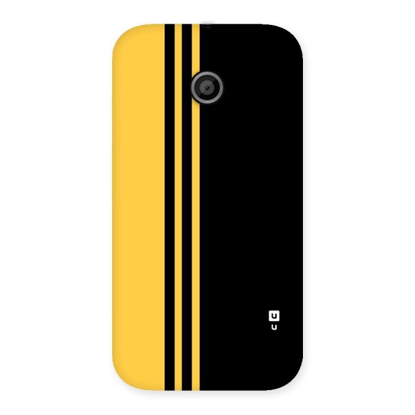 Minimal Yellow and Black Design Back Case for Moto E