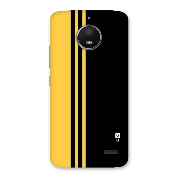 Minimal Yellow and Black Design Back Case for Moto E4