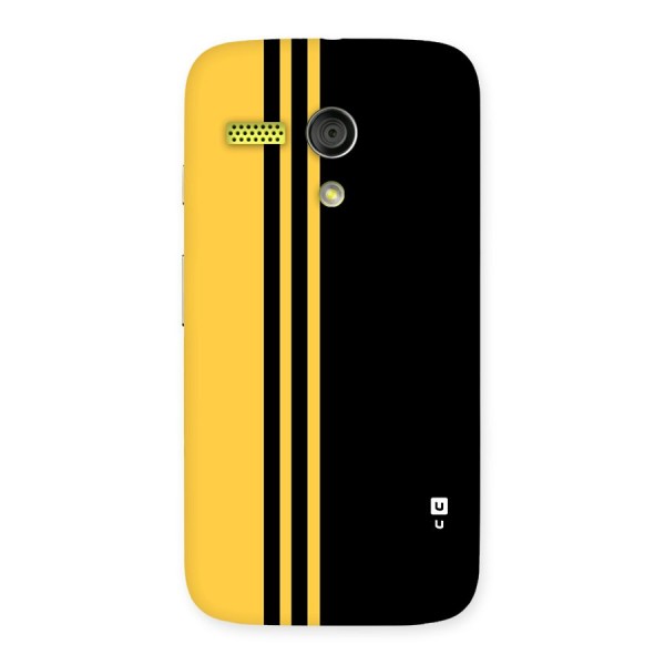 Minimal Yellow and Black Design Back Case for Moto G