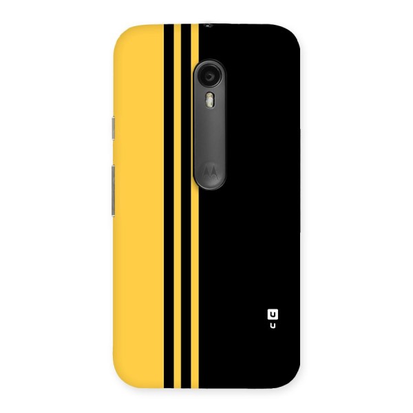 Minimal Yellow and Black Design Back Case for Moto G3