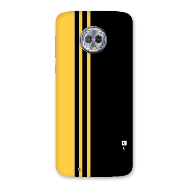 Minimal Yellow and Black Design Back Case for Moto G6