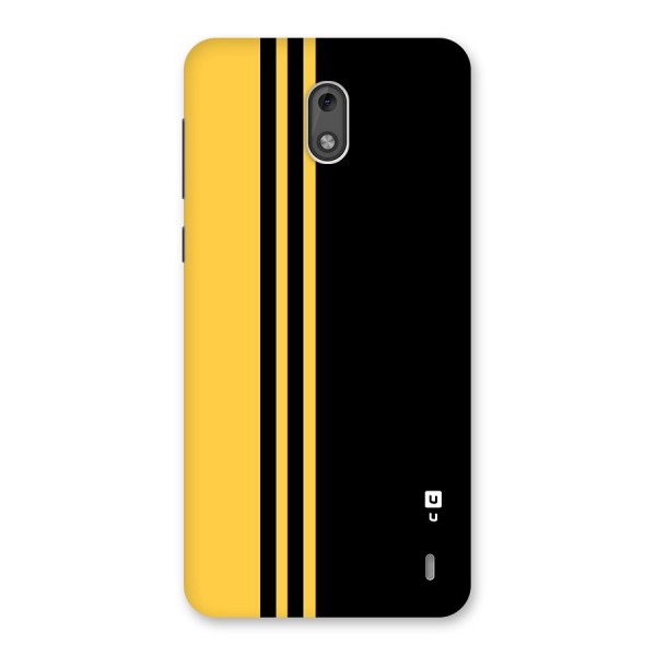 Minimal Yellow and Black Design Back Case for Nokia 2