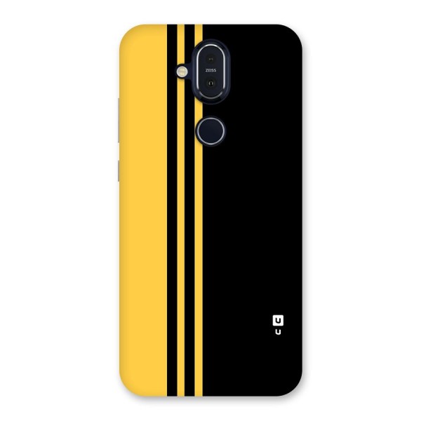 Minimal Yellow and Black Design Back Case for Nokia 8.1