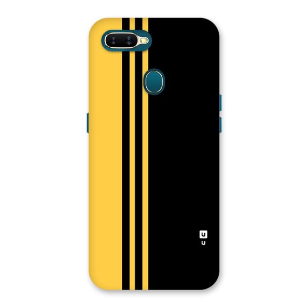 Minimal Yellow and Black Design Back Case for Oppo A11k