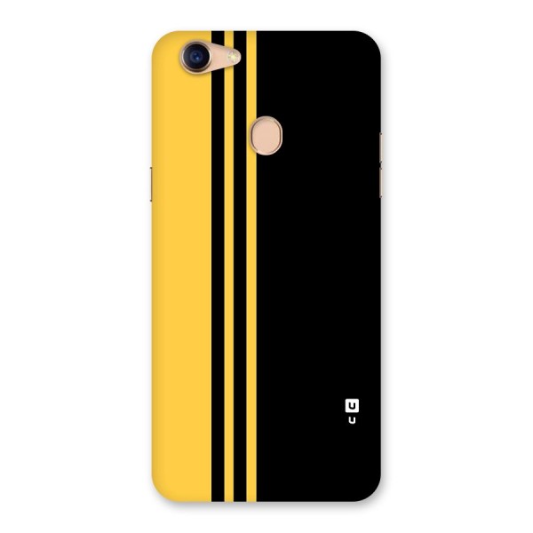 Minimal Yellow and Black Design Back Case for Oppo F5