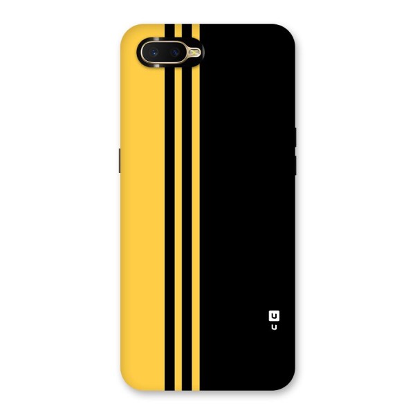 Minimal Yellow and Black Design Back Case for Oppo K1