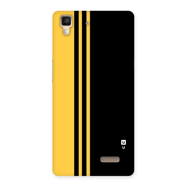 Minimal Yellow and Black Design Back Case for Oppo R7