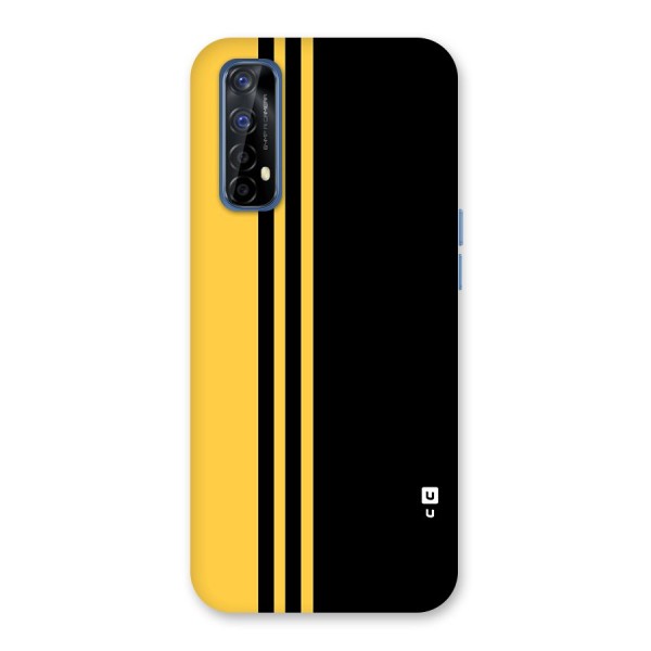 Minimal Yellow and Black Design Back Case for Realme 7