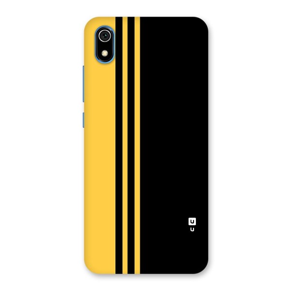 Minimal Yellow and Black Design Back Case for Redmi 7A