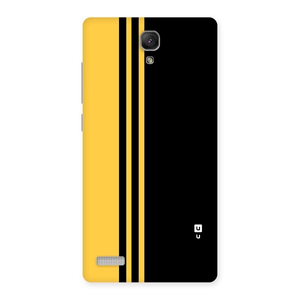 Minimal Yellow and Black Design Back Case for Redmi Note