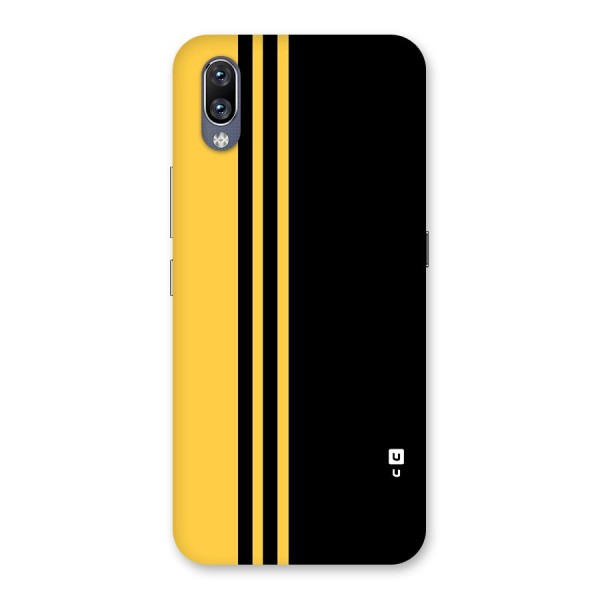 Minimal Yellow and Black Design Back Case for Vivo NEX