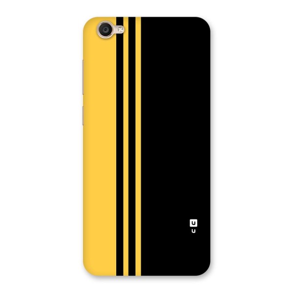 Minimal Yellow and Black Design Back Case for Vivo Y55