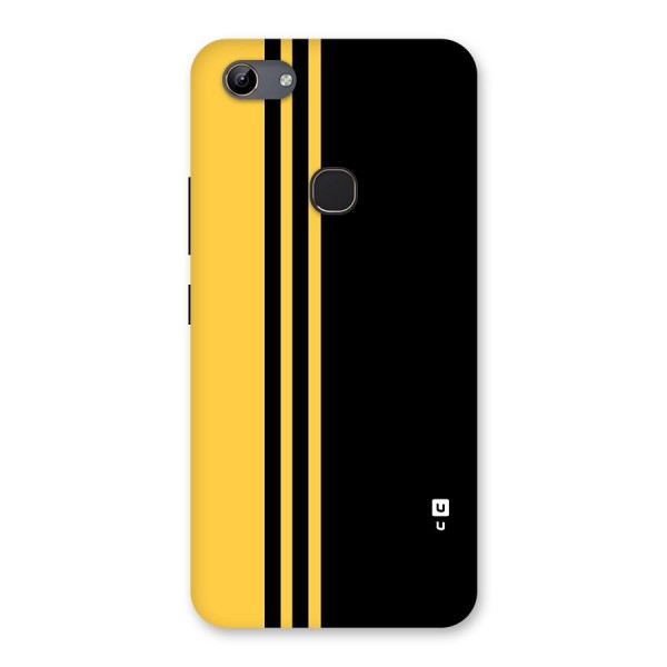 Minimal Yellow and Black Design Back Case for Vivo Y81