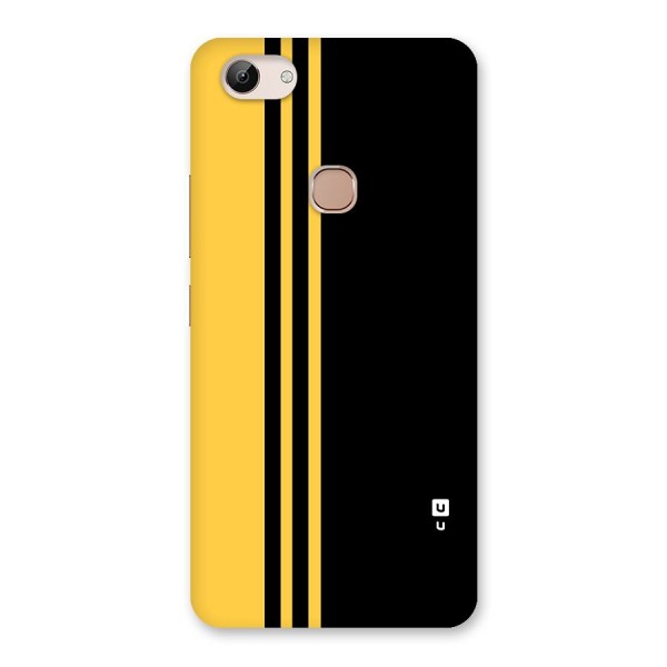 Minimal Yellow and Black Design Back Case for Vivo Y83