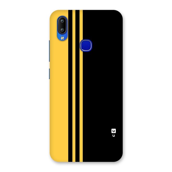 Minimal Yellow and Black Design Back Case for Vivo Y91