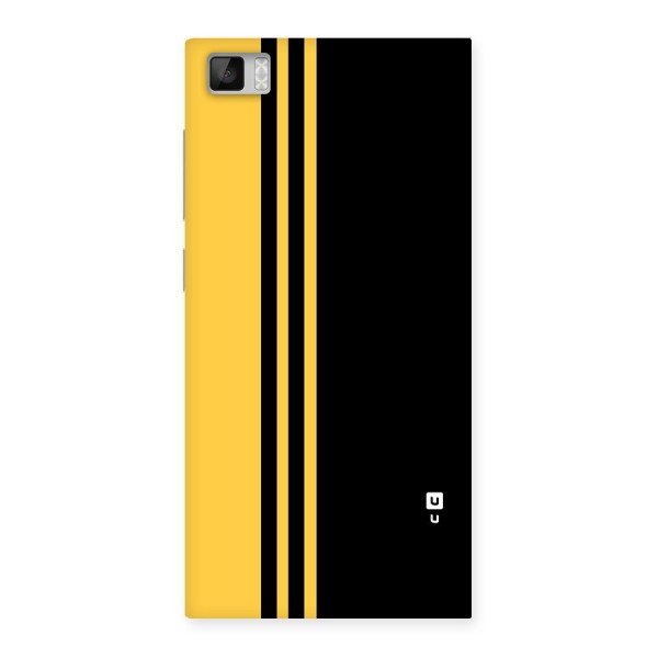 Minimal Yellow and Black Design Back Case for Xiaomi Mi3