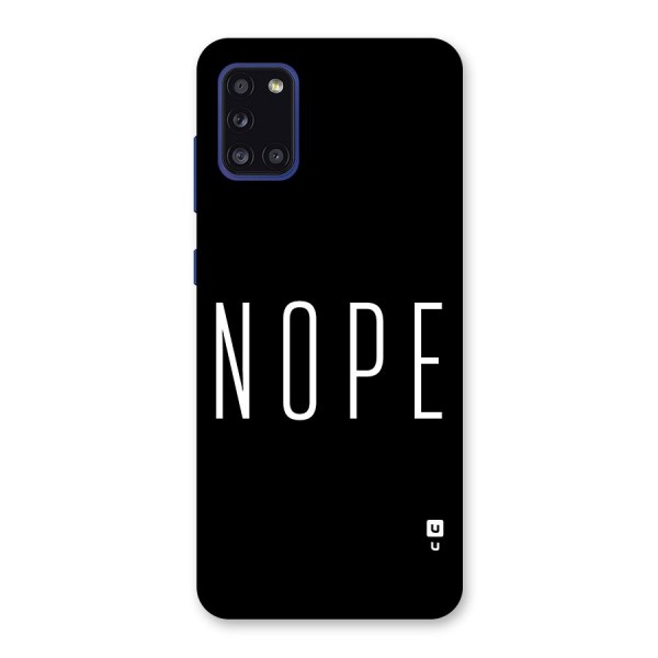 Minimalistic Nope Back Case for Galaxy A31