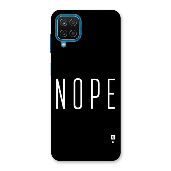 Minimalistic Nope Back Case for Galaxy F12