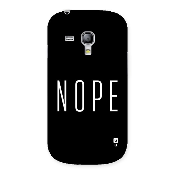 Minimalistic Nope Back Case for Galaxy S3 Mini