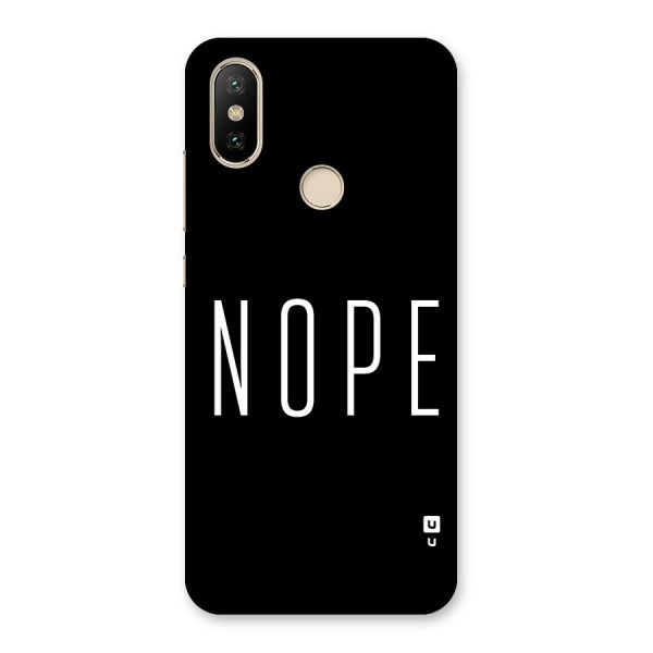 Minimalistic Nope Back Case for Mi A2