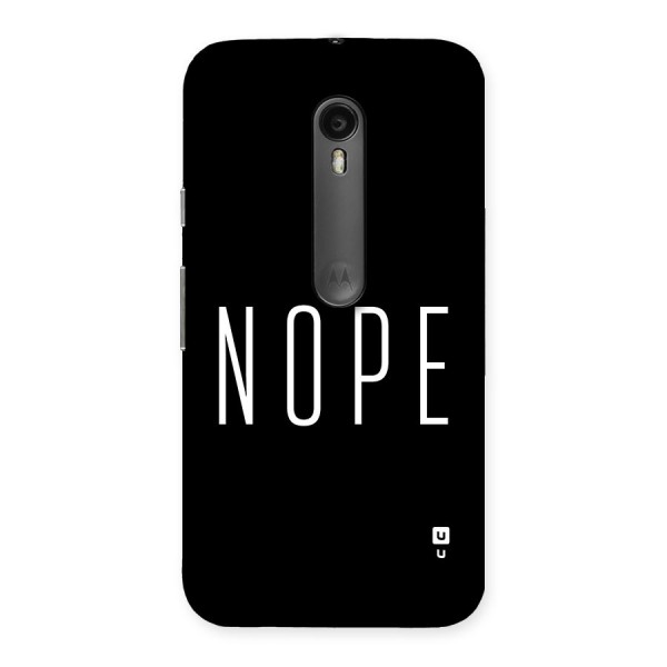 Minimalistic Nope Back Case for Moto G3