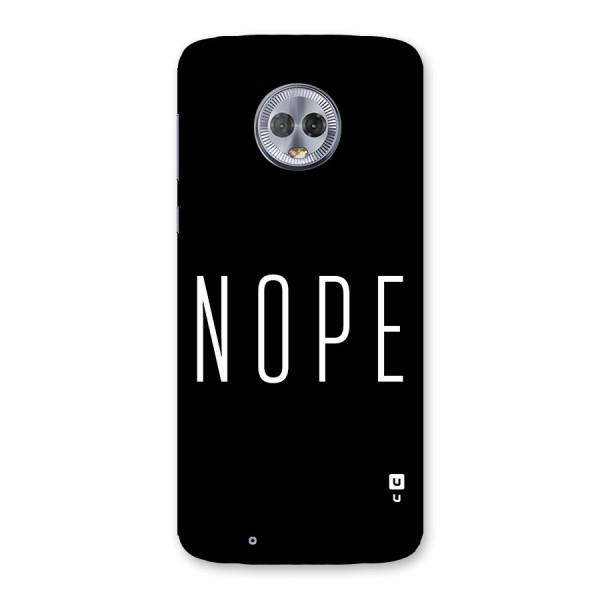 Minimalistic Nope Back Case for Moto G6