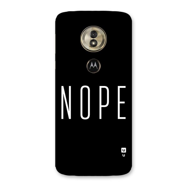 Minimalistic Nope Back Case for Moto G6 Play