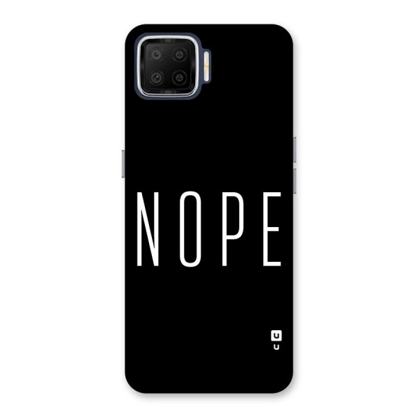 Minimalistic Nope Back Case for Oppo F17