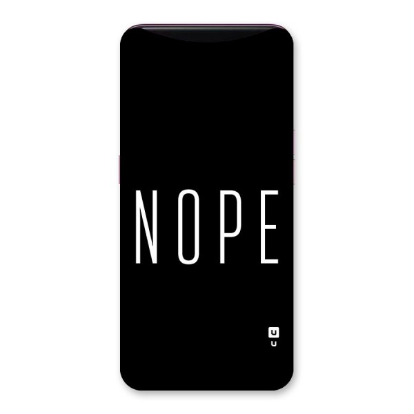 Minimalistic Nope Back Case for Oppo Find X