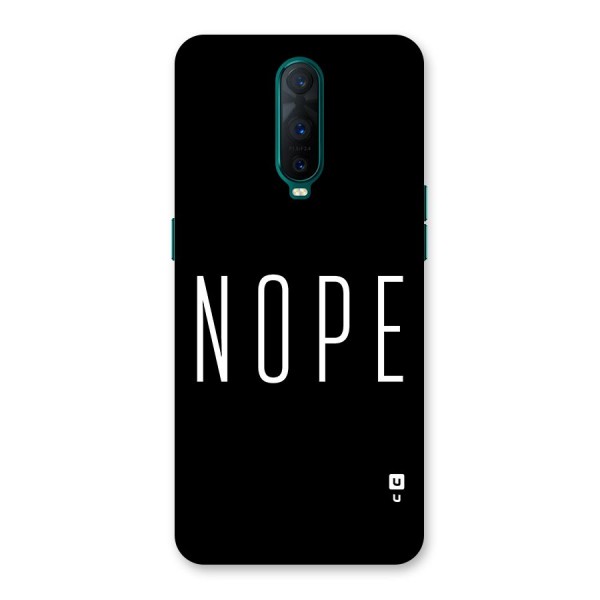 Minimalistic Nope Back Case for Oppo R17 Pro