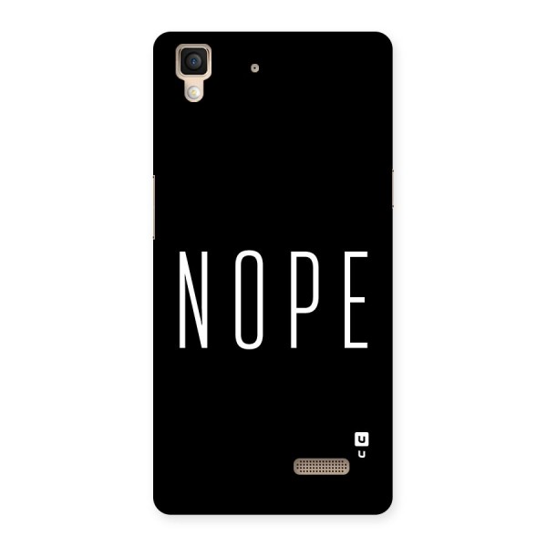 Minimalistic Nope Back Case for Oppo R7