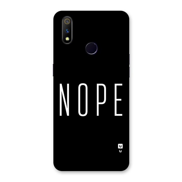 Minimalistic Nope Back Case for Realme 3 Pro