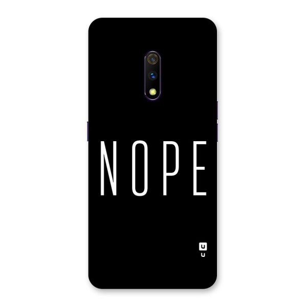 Minimalistic Nope Back Case for Realme X