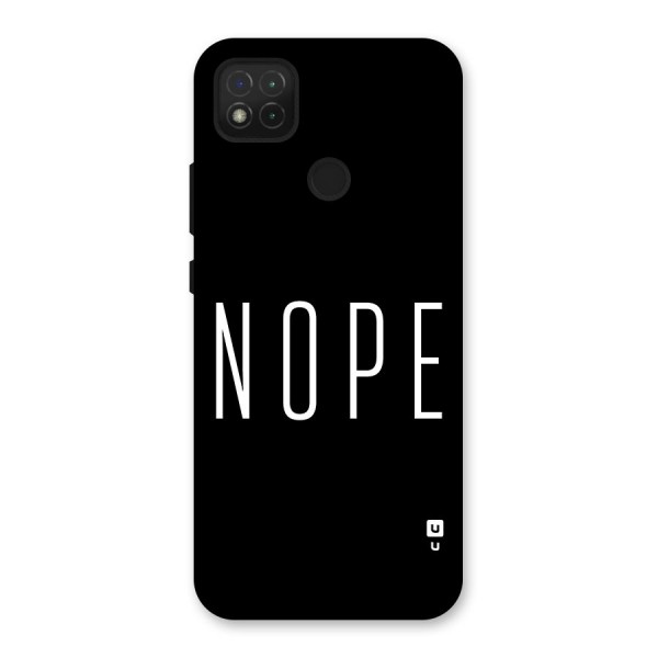 Minimalistic Nope Back Case for Redmi 9