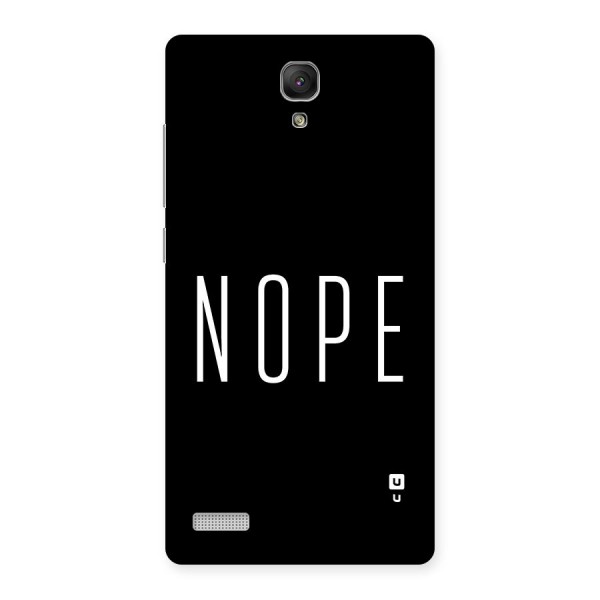 Minimalistic Nope Back Case for Redmi Note