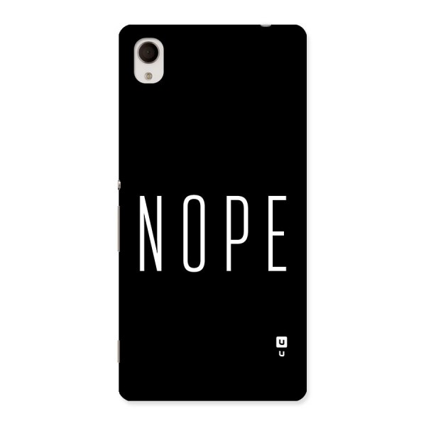 Minimalistic Nope Back Case for Xperia M4