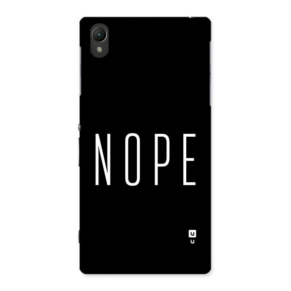 Minimalistic Nope Back Case for Xperia Z1